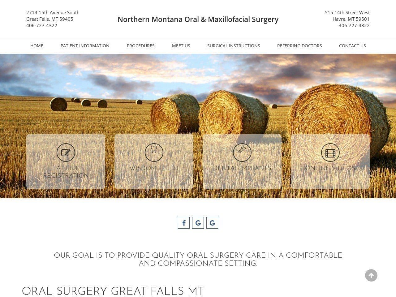 Northern Mt Oral Maxillofacial Website Screenshot from northernmontanaoms.com
