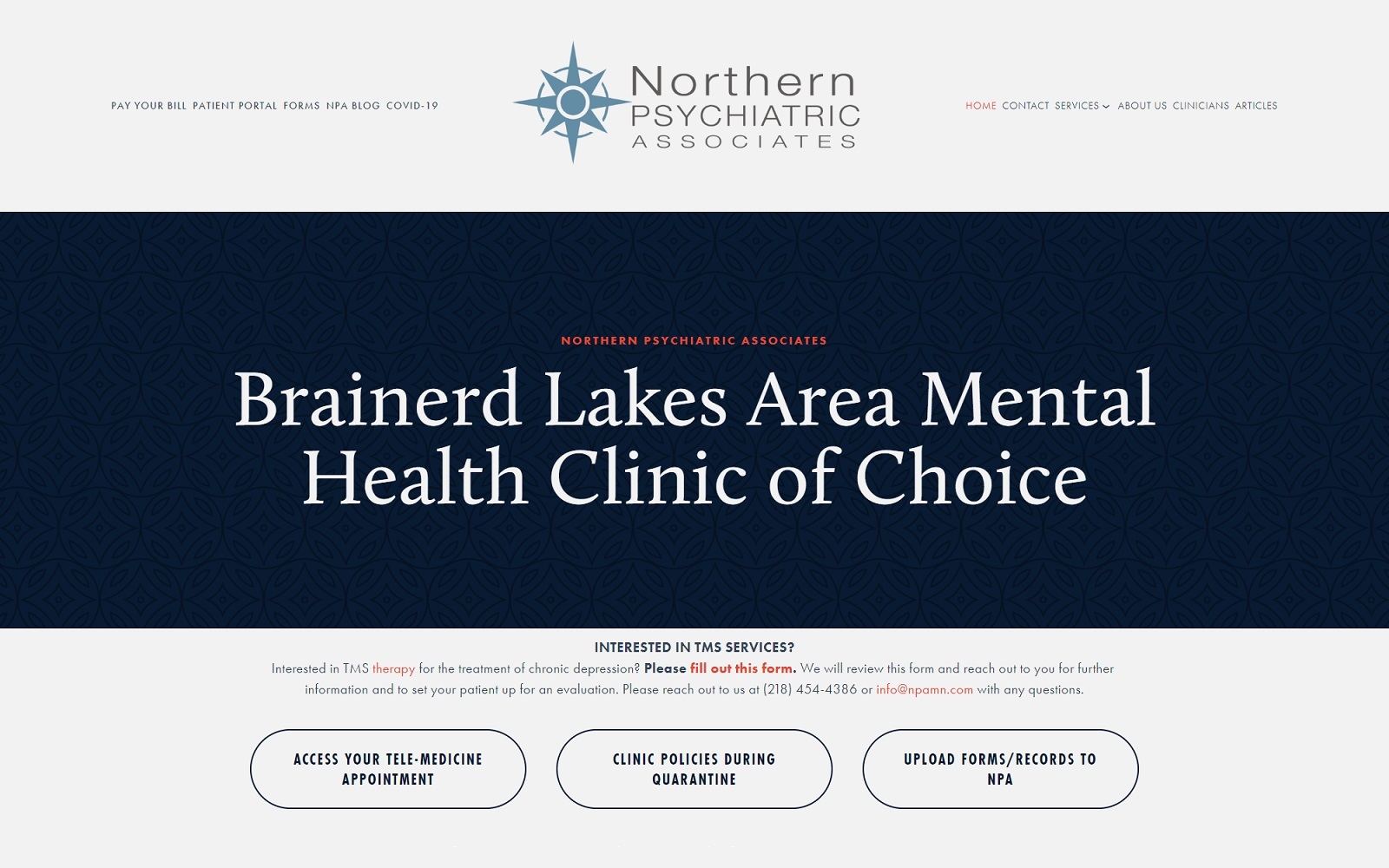 northernpsychiatric.com screenshot