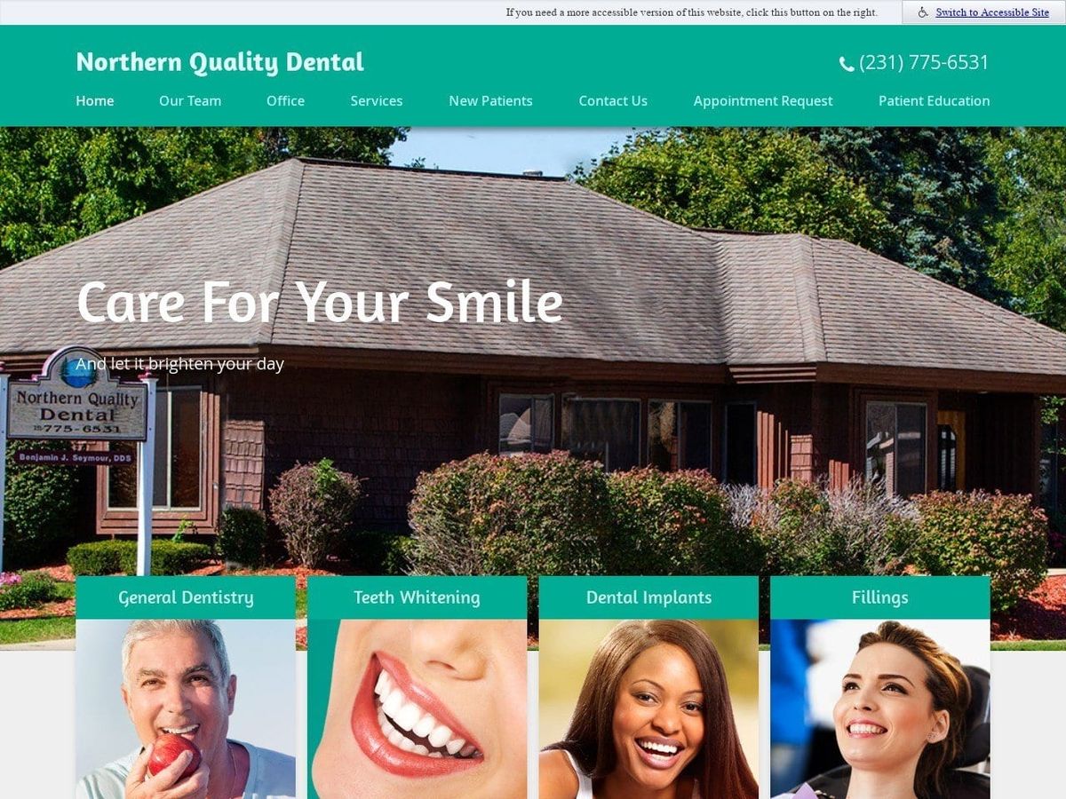 Northern Quality Dental Seymour Benjamin DDS Website Screenshot from northernqualitydental.com