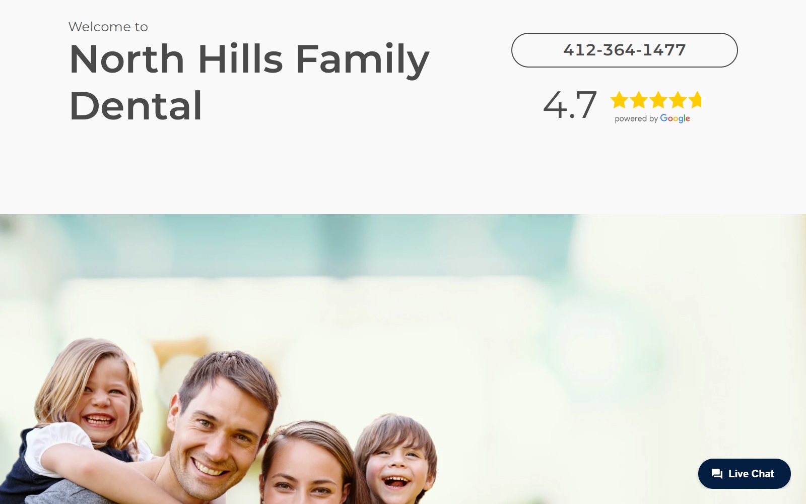 northhillsfamilydental.com screenshot