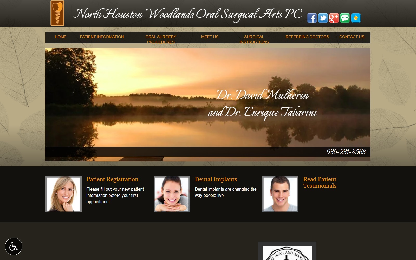 northhoustonoralsurgery.com screenshot