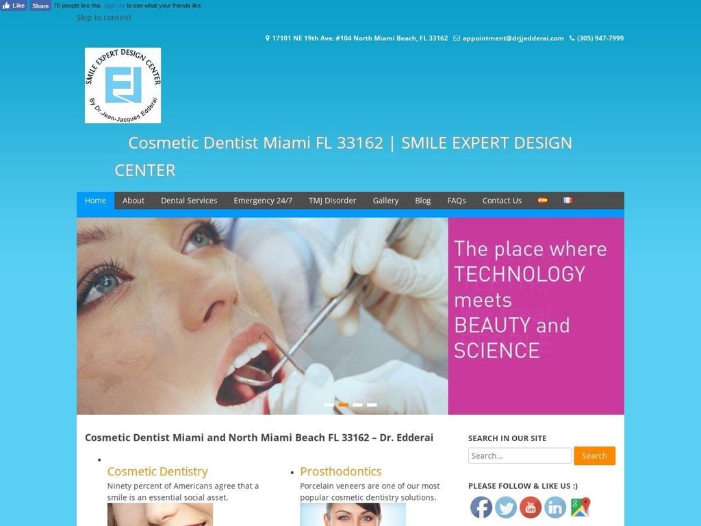 Edderai Jean Website Screenshot from northmiamibeachdentist.com