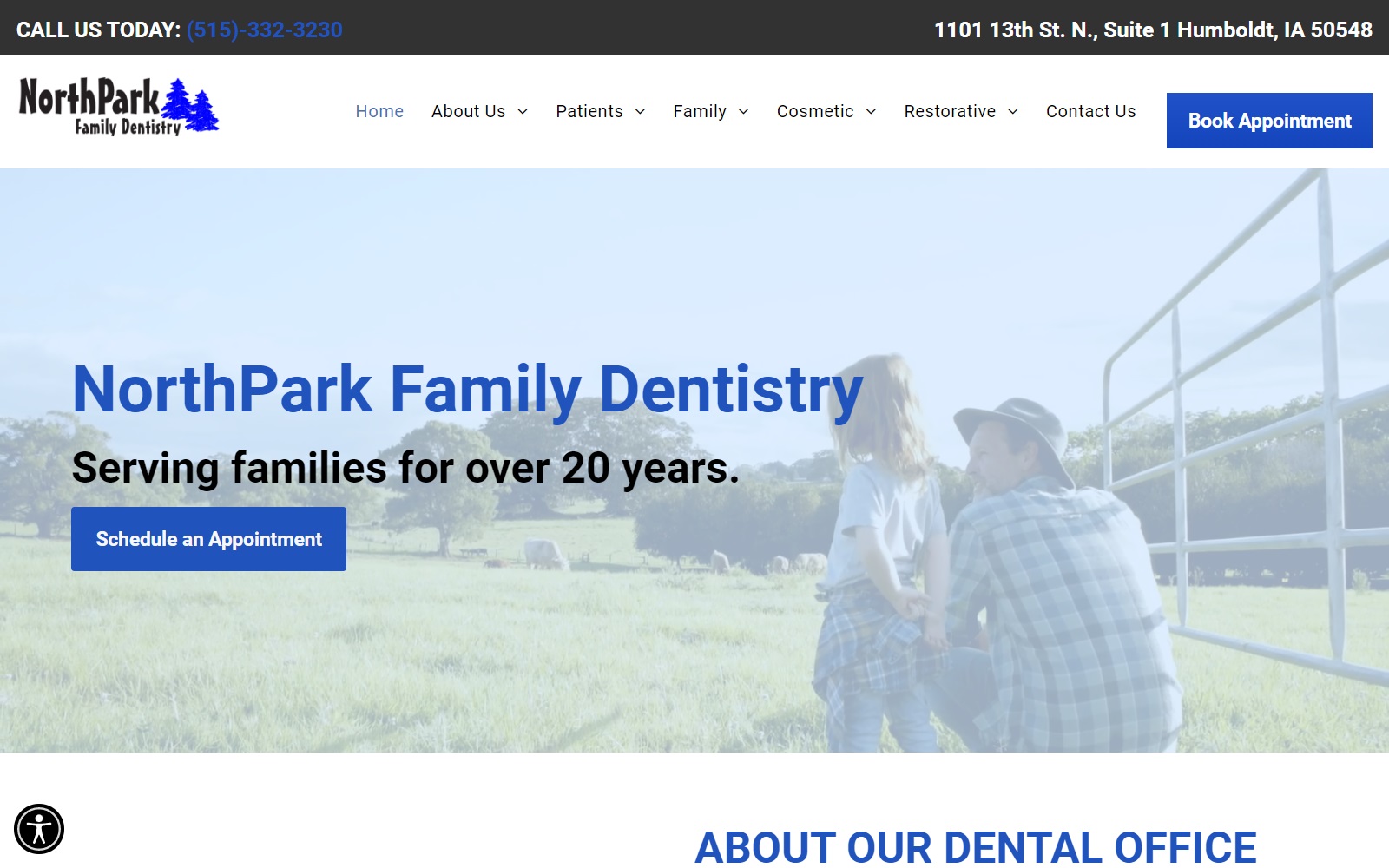 northparkfamilydentistry.com screenshot