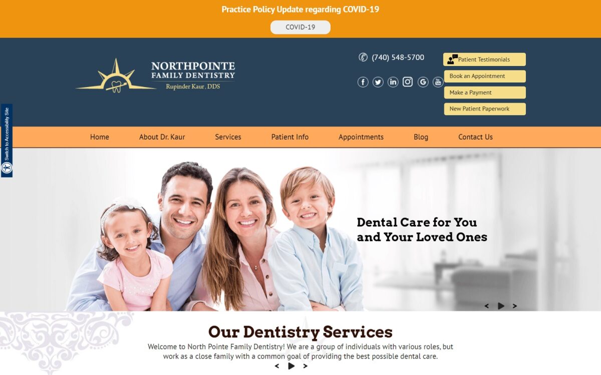 northpointefamilydentist.com screenshot