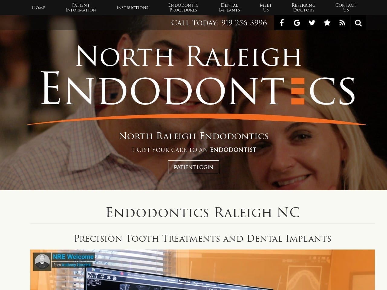 North Raleigh Endodontics Website Screenshot from northraleighendo.com