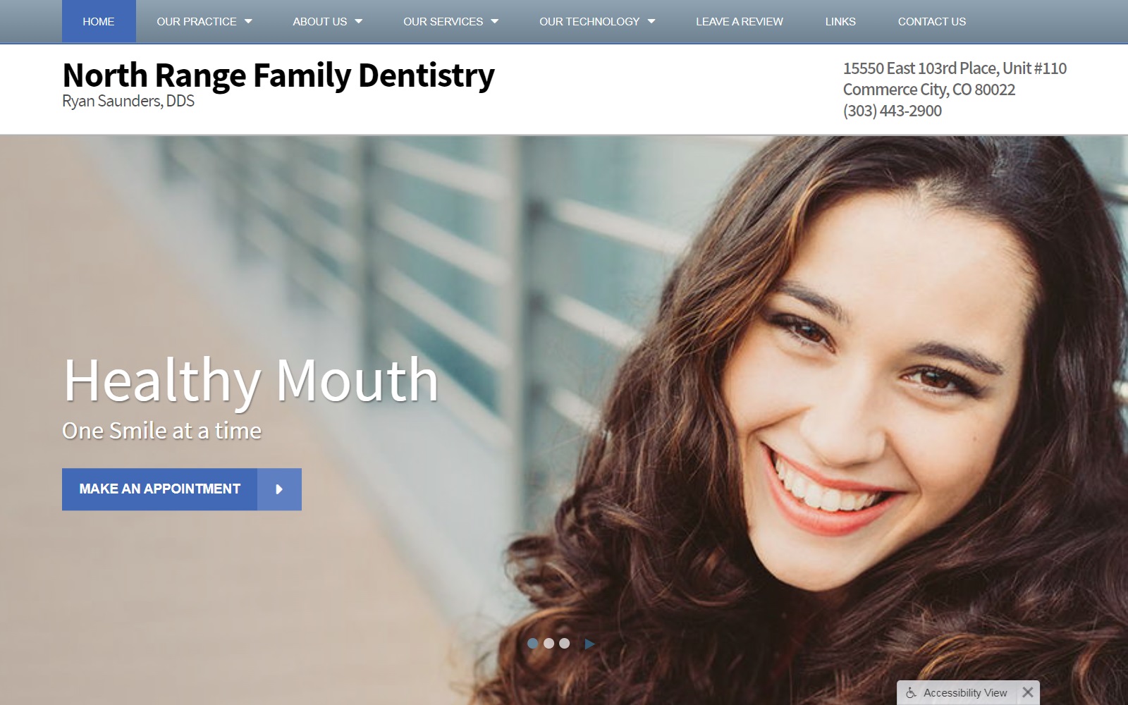 northrangefamilydental.com screenshot