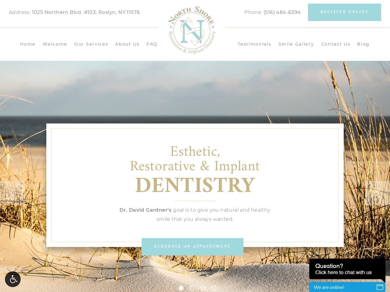 North Shore Restorative Dentist Website Screenshot from northshorerid.com