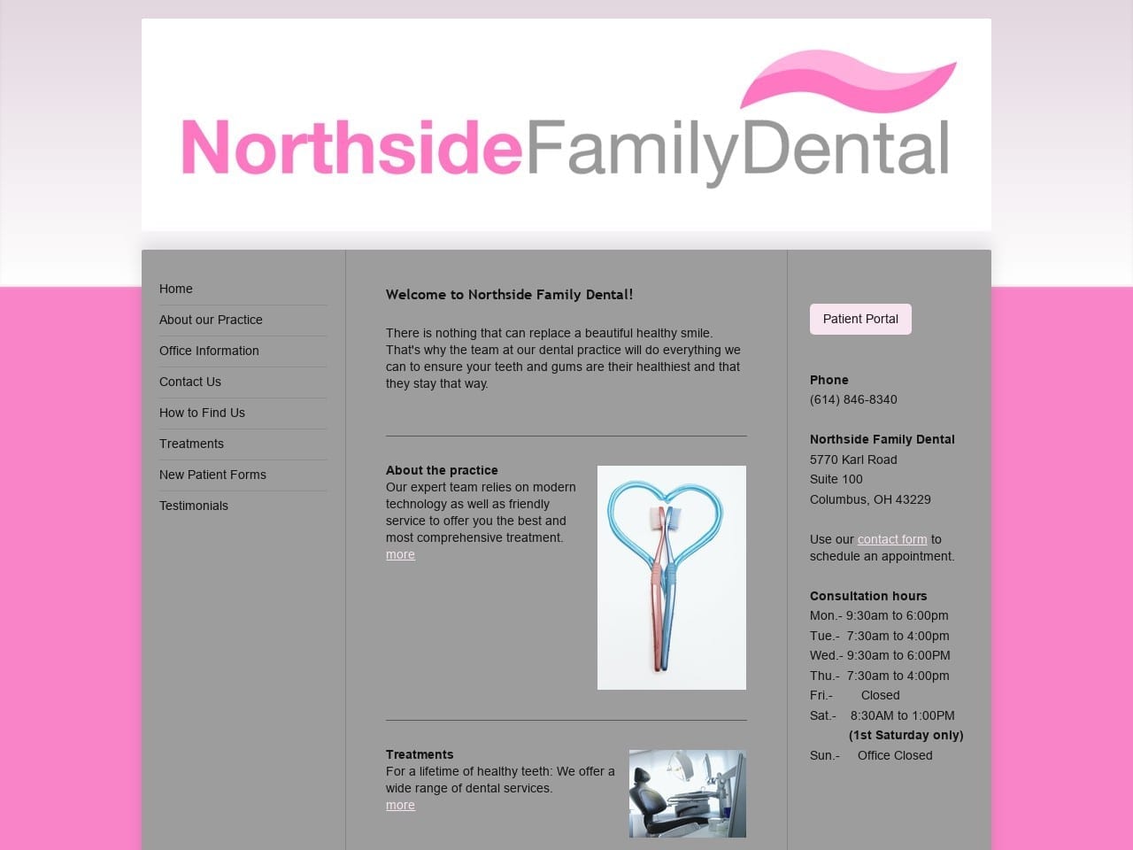 Northside Family Dental Dr. Leah Tate DDS Website Screenshot from northsidedds.com