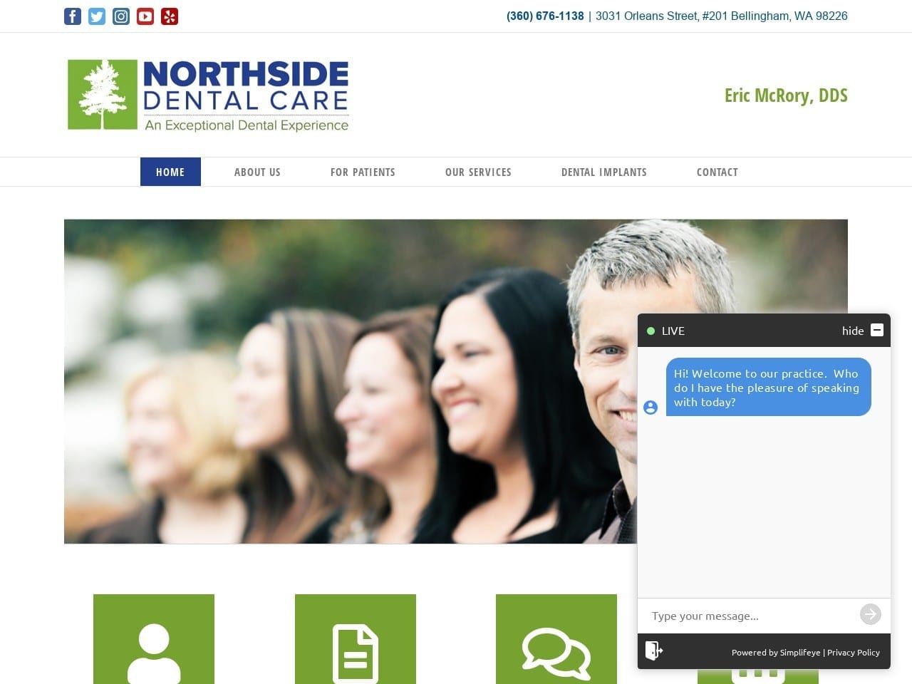 Northside Dental Care Website Screenshot from northsidedentalcare.net