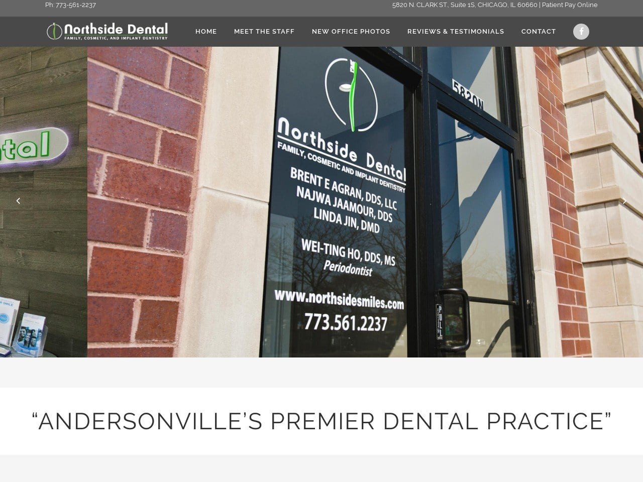 Dr. Alicia S. Rubinstein DDS Website Screenshot from northsidesmiles.com