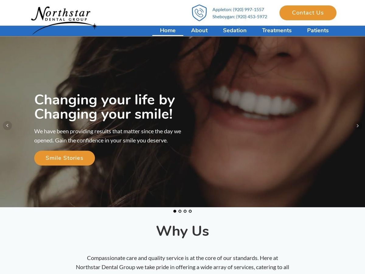 Northstar Dental Group Website Screenshot from northstardentalgroup.com