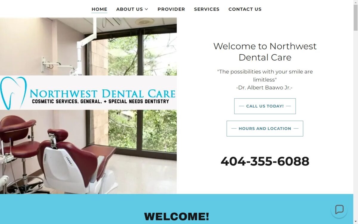 northwestdentalcare.net screenshot