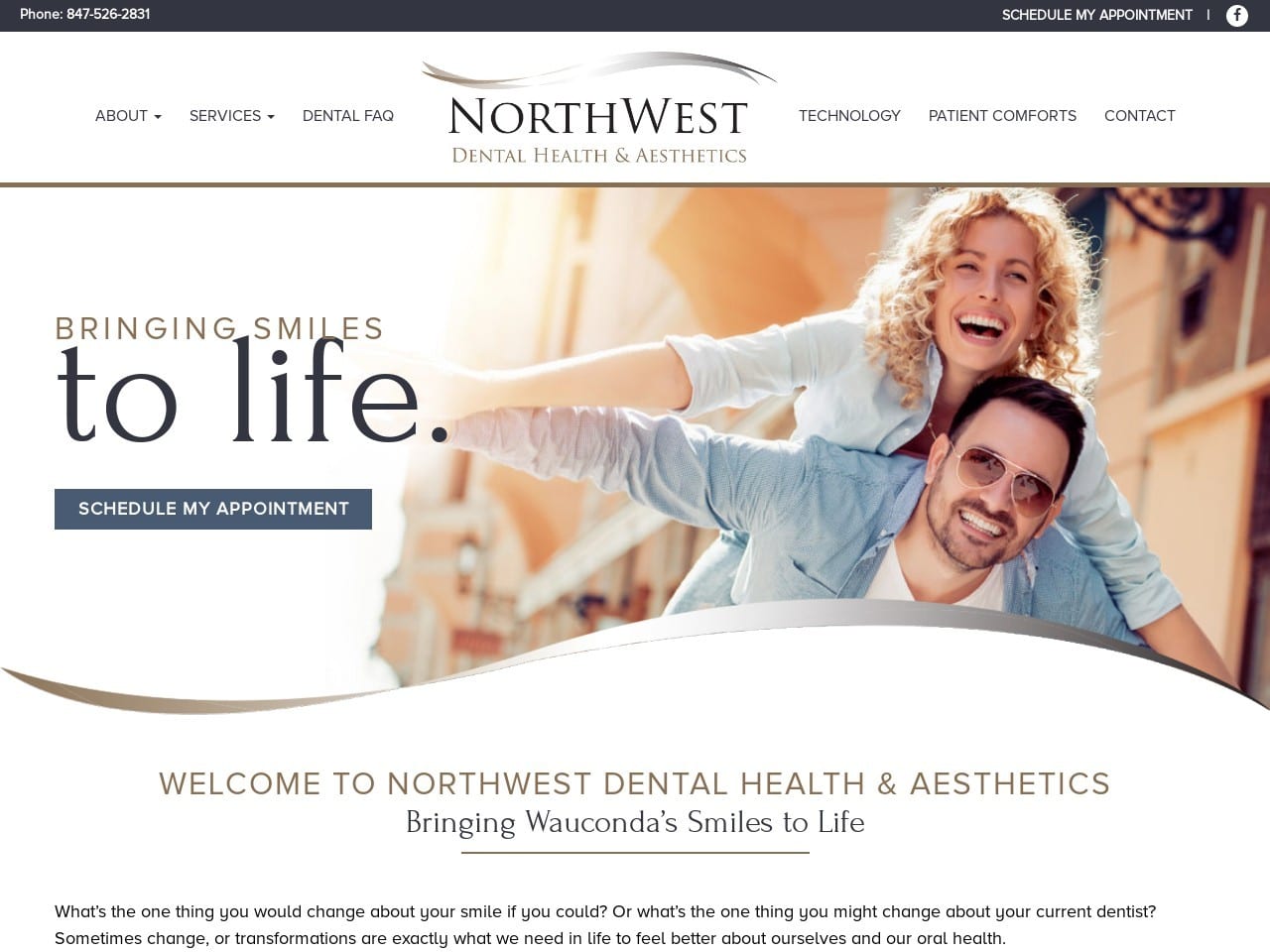 Northwest Dental Health Website Screenshot from northwestdentalhealth.com