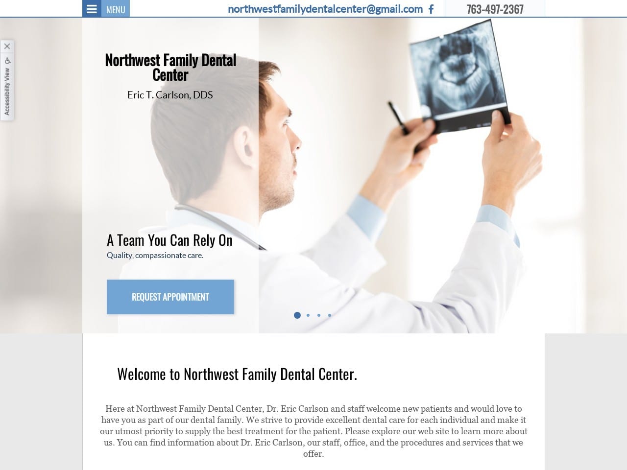 Northwest Family Dental  Center Website Screenshot from northwestfamilydentalcenter.com