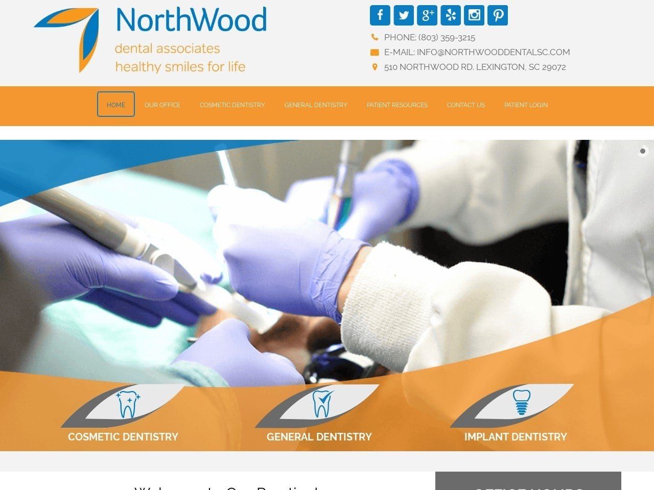 Dr. Truman A. Hopkins DMD Website Screenshot from northwooddentalsc.com
