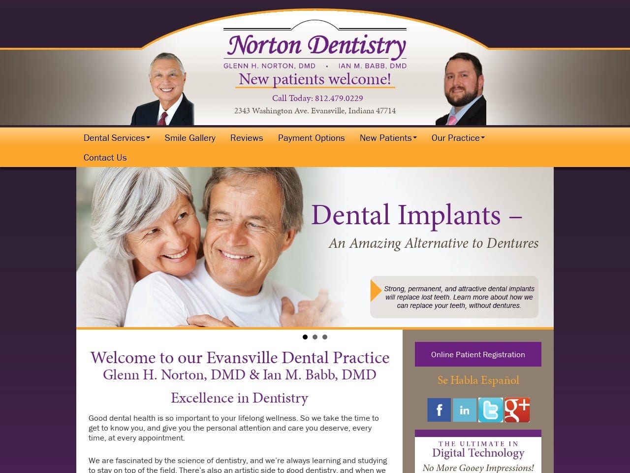 Glenn Norton Dmd Website Screenshot from nortondentistry.com