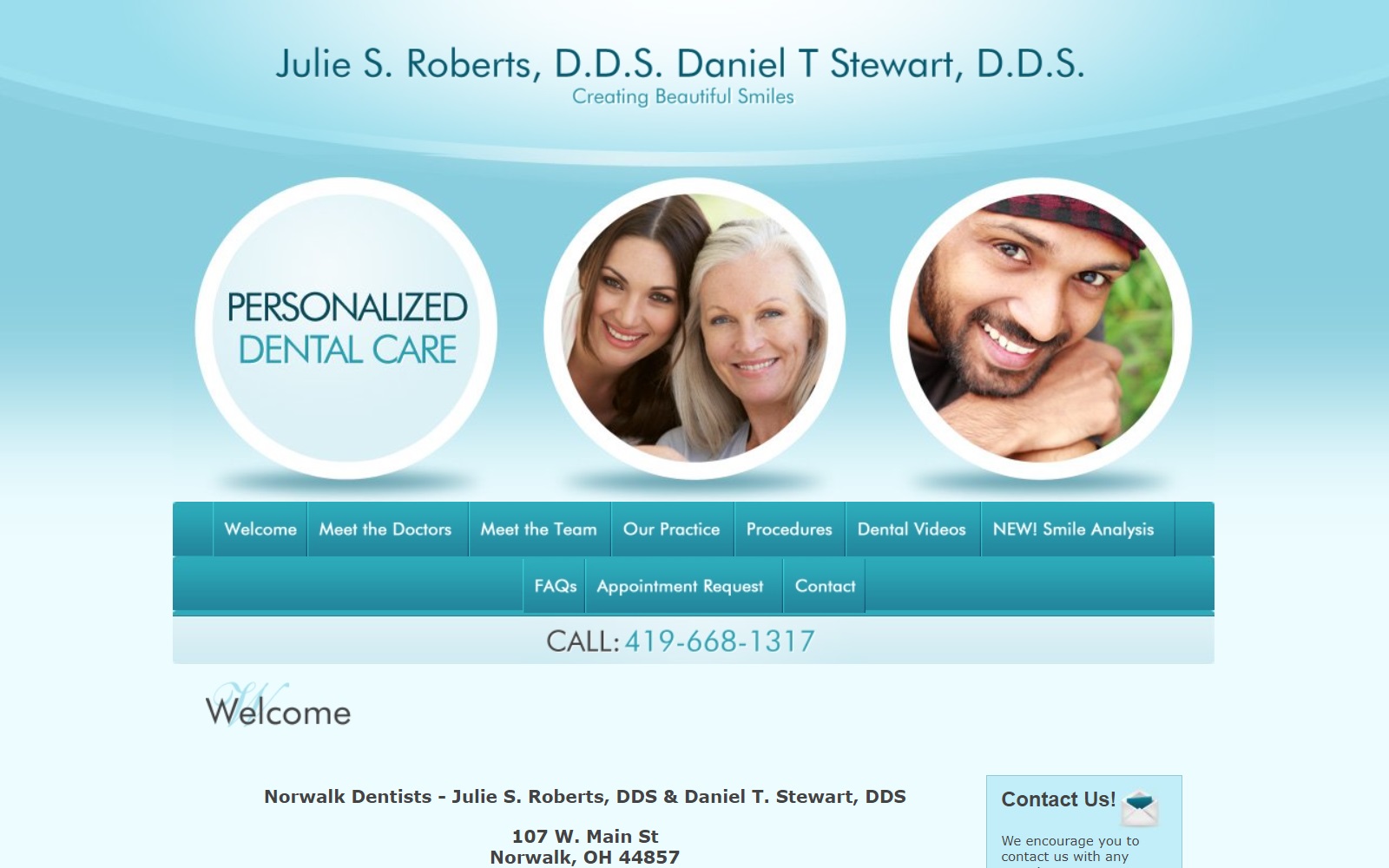 norwalkohiodentist.com screenshot