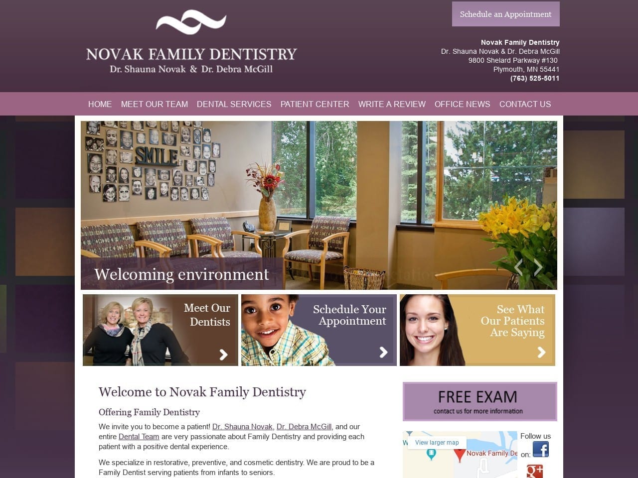 Novak Dentistry Mc Gill Debra K DDS Website Screenshot from novakfamilydentistry.com