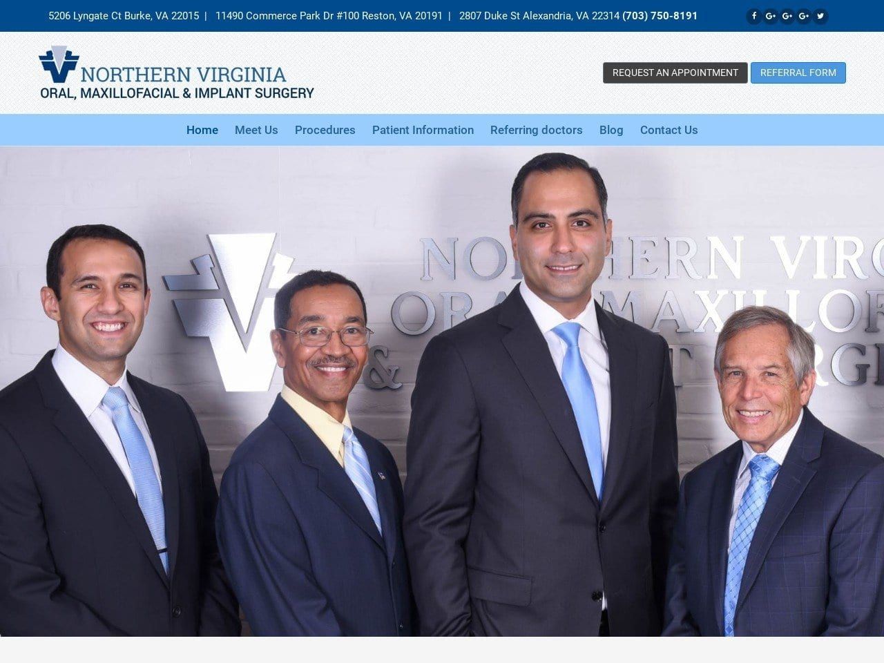 Northern Virginia Oral Maxillofacial & Implant Sur Website Screenshot from novaoms.com