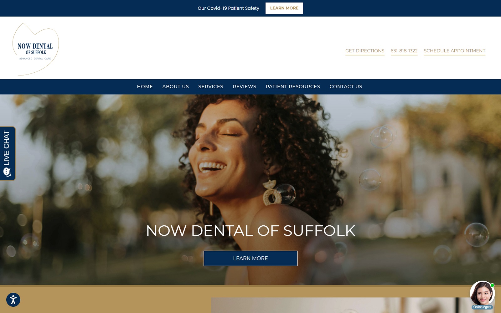 nowdentalofsuffolk.com screenshot