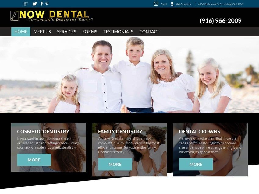 Now Dental Online Website Screenshot from nowdentalonline.com