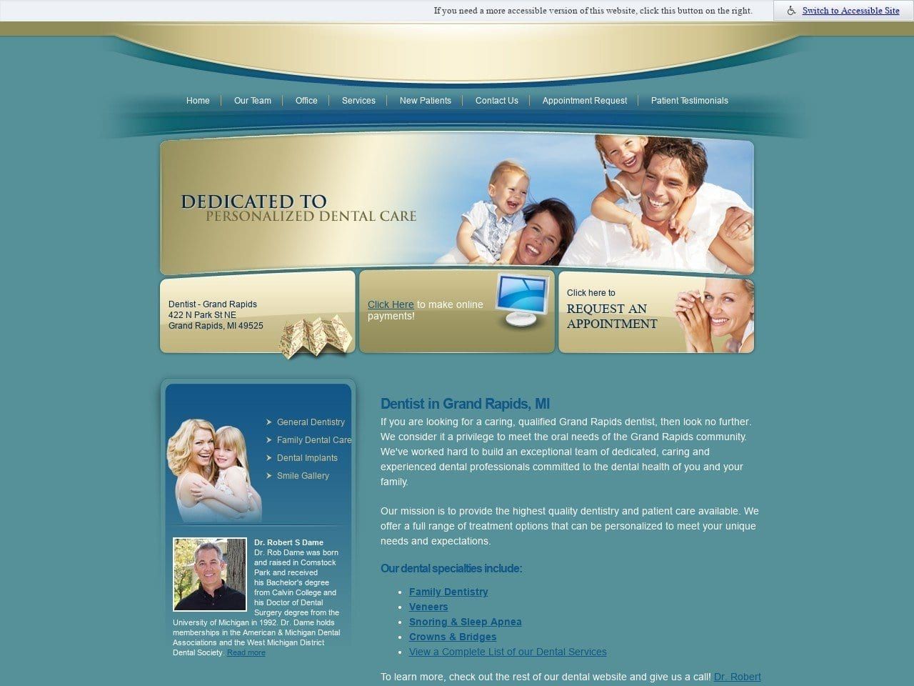 North Park Family dental Website Screenshot from npfamilydental.com