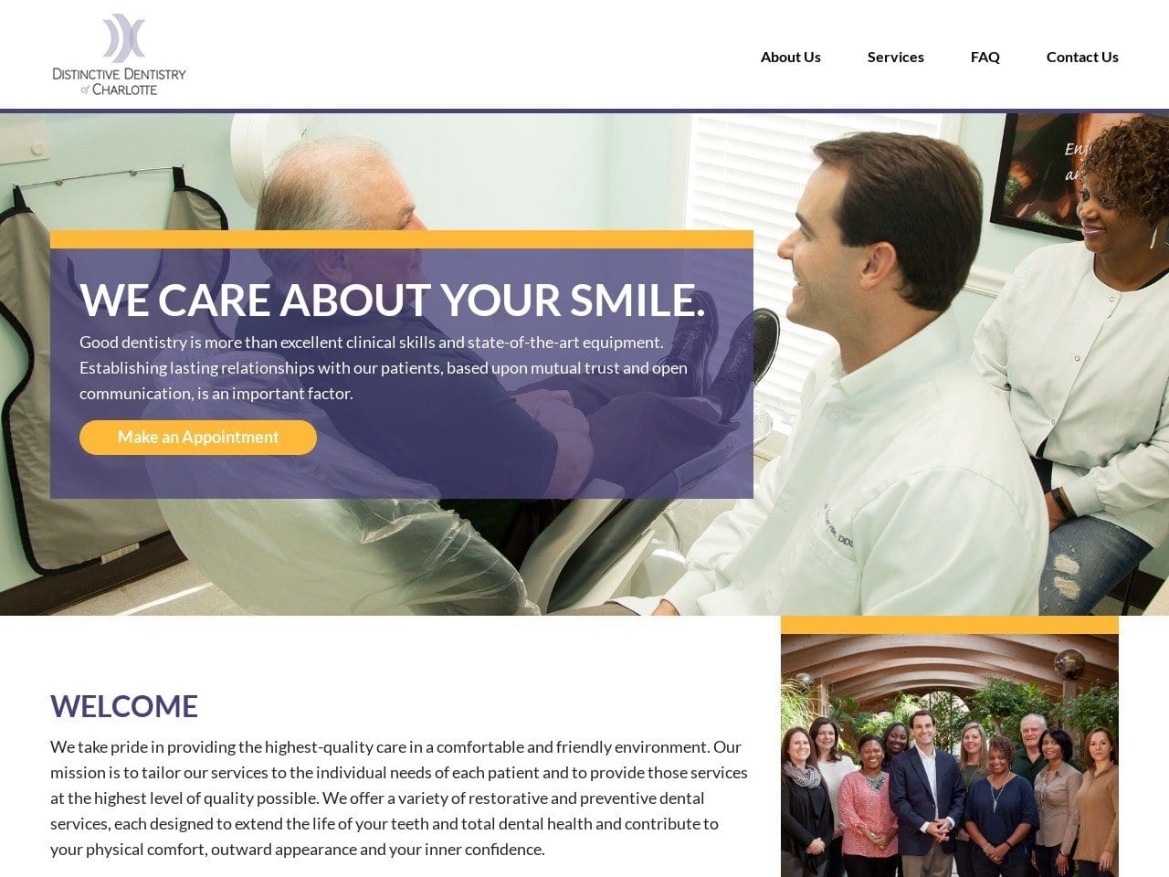 Norman Summerville Dentist Website Screenshot from nsadentistry.com