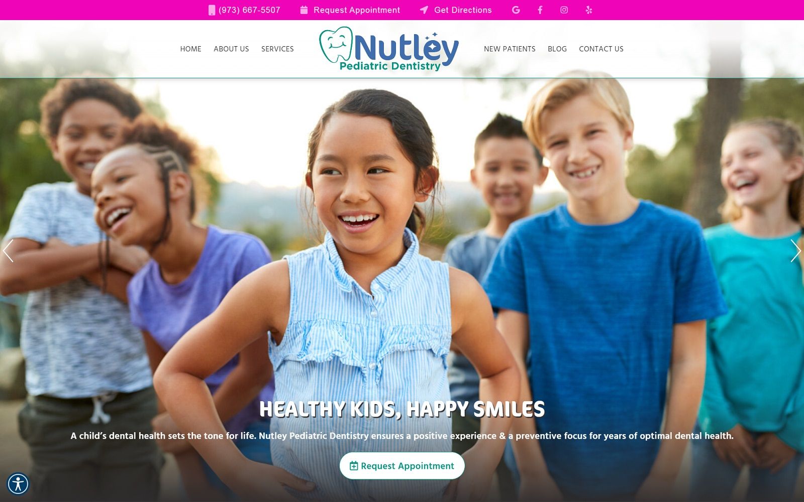 nutleypediatricdentistry.com screenshot