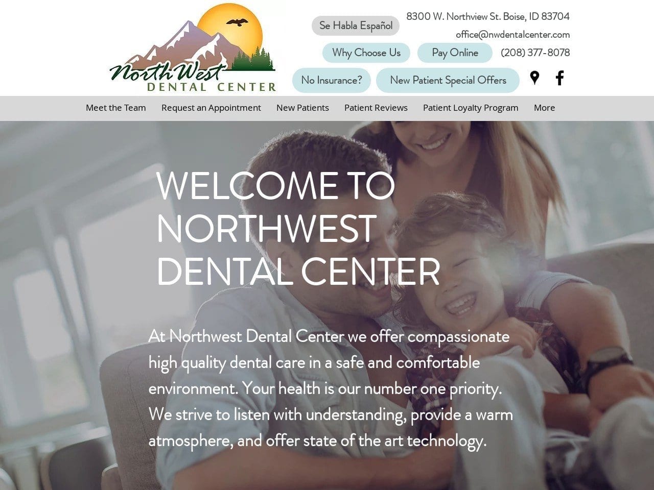 Barnes James D DDS Website Screenshot from nwdentalcenter.com