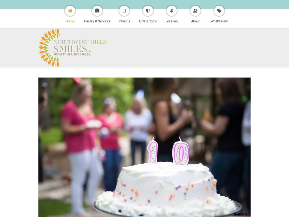 Northwest Hills Smiles PA Website Screenshot from nwhsmiles.com