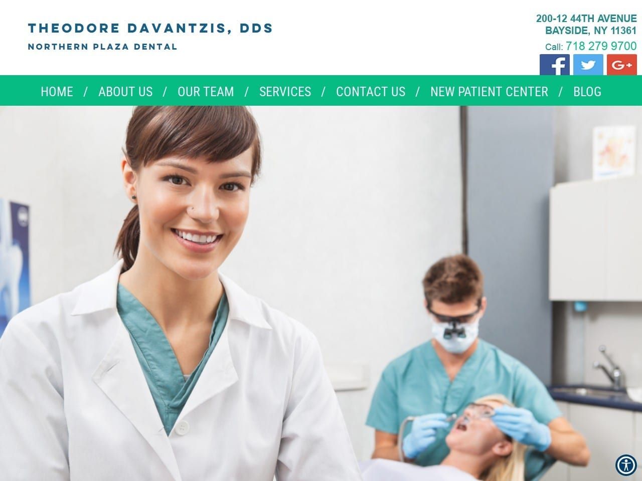 Northern Plaza Dental Care Website Screenshot from nydentalcare.com