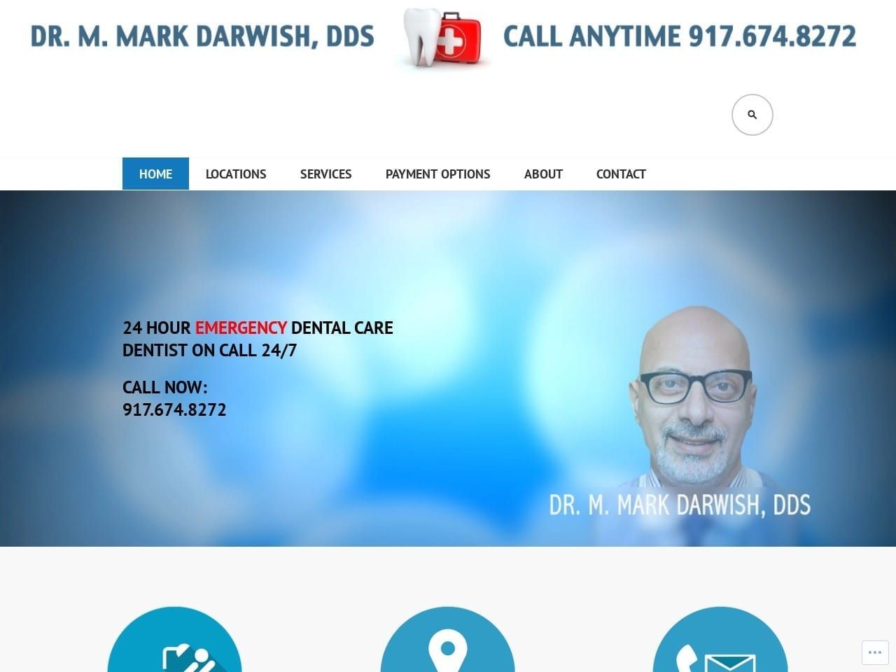 Dr. Menachem Darwish DDS Website Screenshot from nyemergencydentist.com