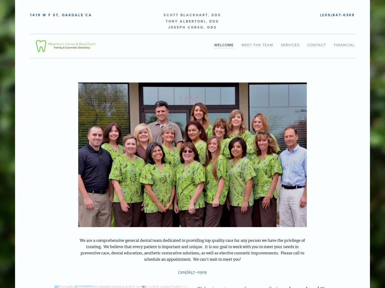 Albertoni & Corso Dentistry Albertoni Tony DDS Website Screenshot from oakdalefamilydentalcare.com