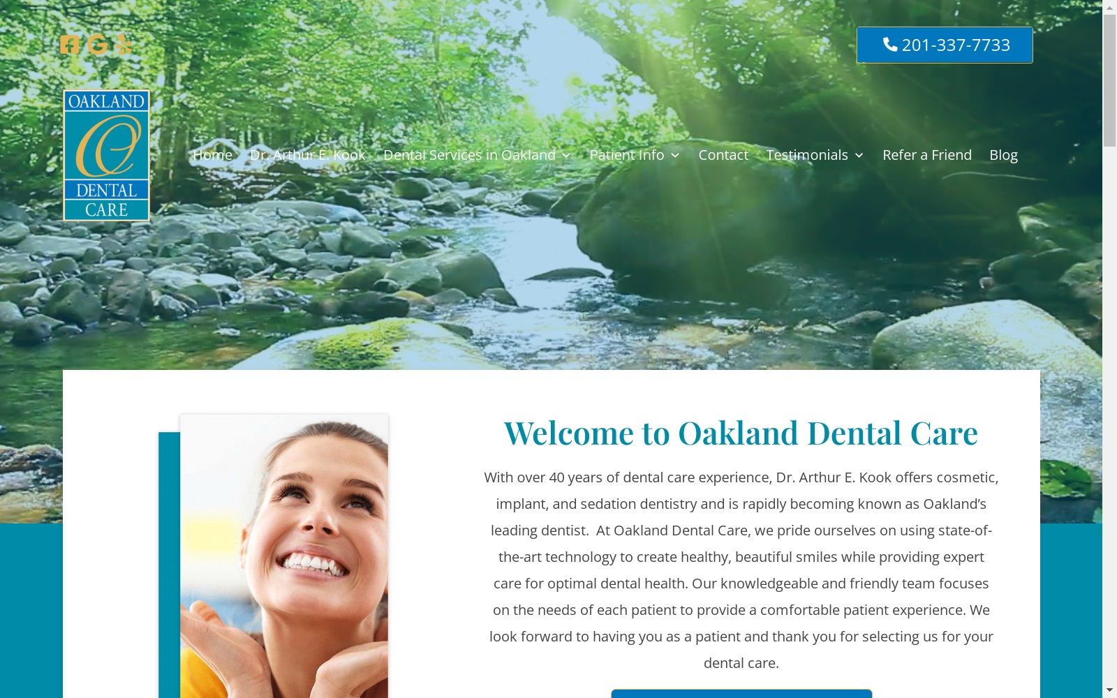 oaklanddentalcare.com screenshot