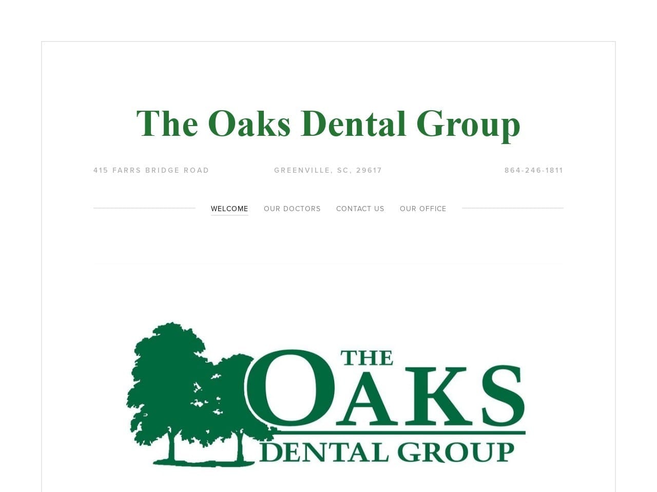 The Oaks Dental Group LLC Website Screenshot from oaksdentalonline.com