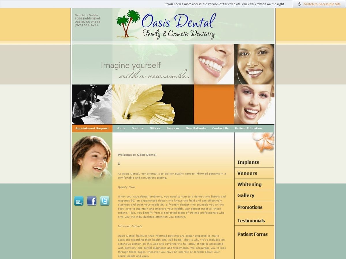 Oasis Dental Website Screenshot from oasisdentalcorp.com