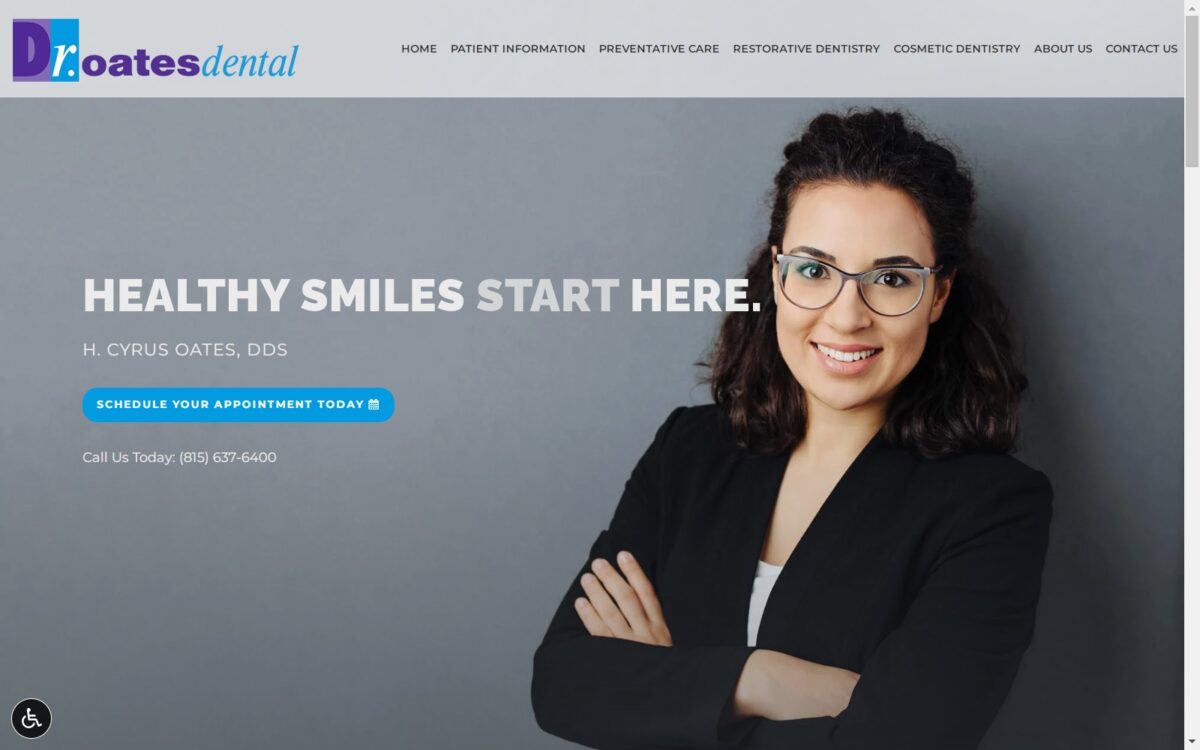 oatesdental.com screenshot