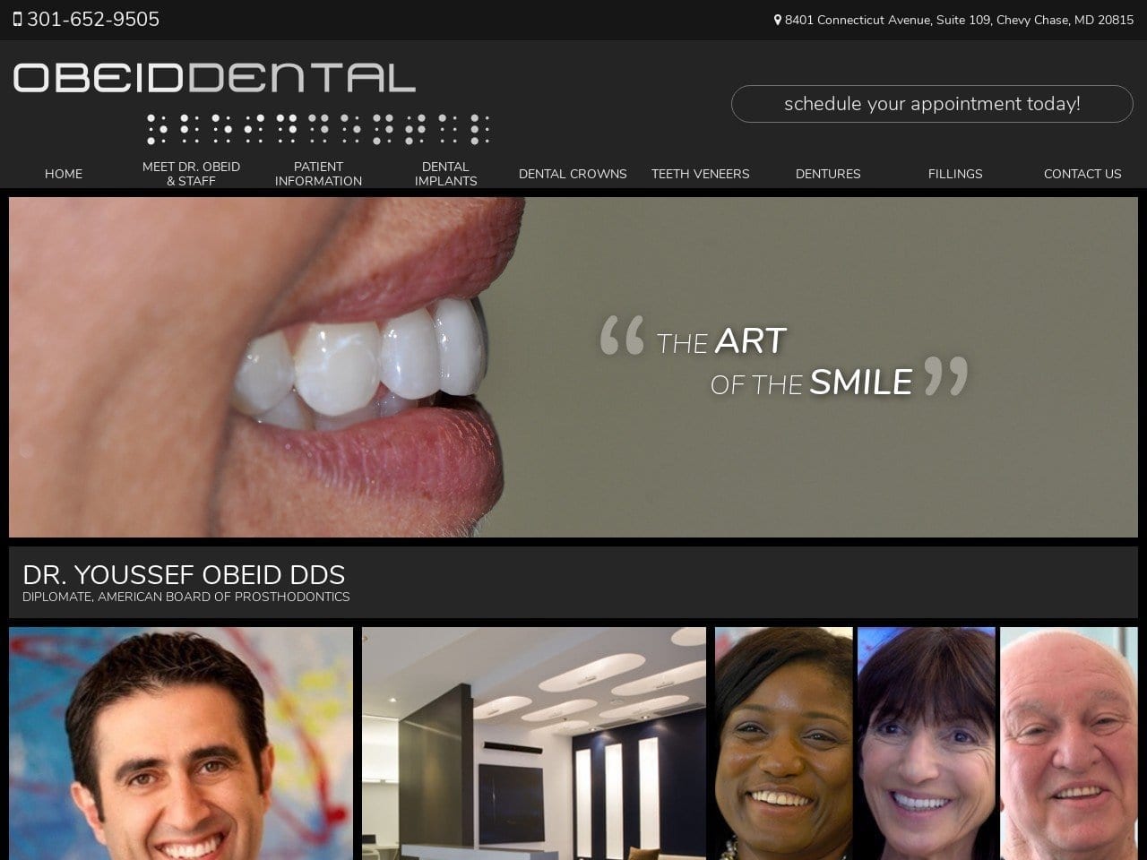 Obeid Dental Website Screenshot from obeiddental.com