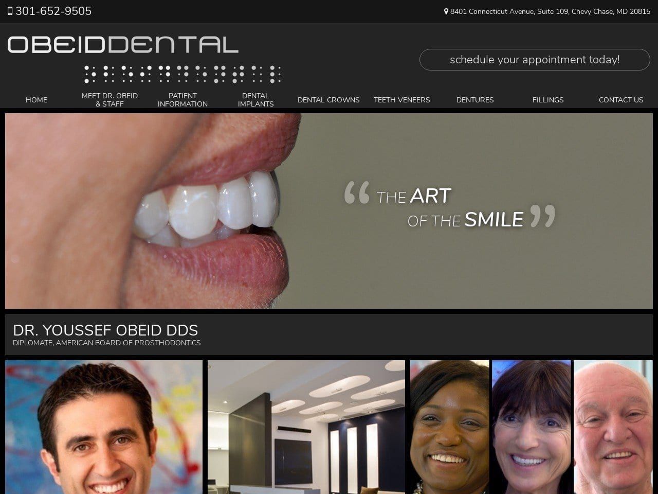 Obeid Dental Website Screenshot from obeiddental.com