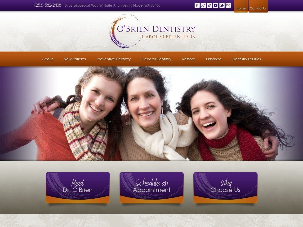 Dr. Carol A. Obrien DDS Website Screenshot from obriendentistry.com