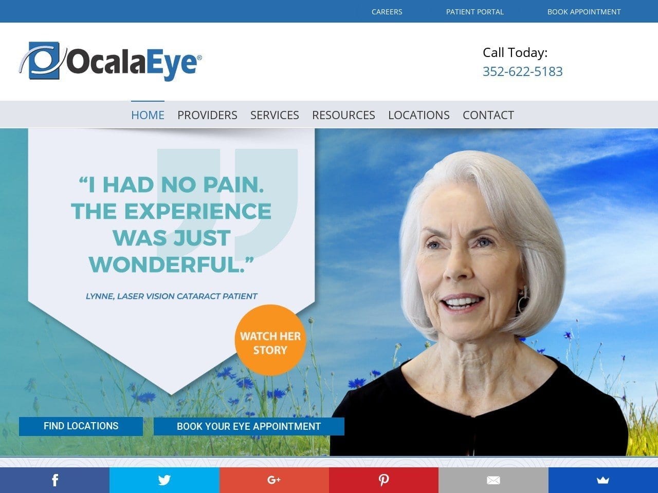 Ocala Eye Website Screenshot from ocalaeye.com