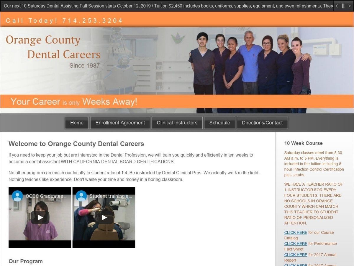 Dr. George N. Eliades DDS Website Screenshot from ocdentalcareers.com
