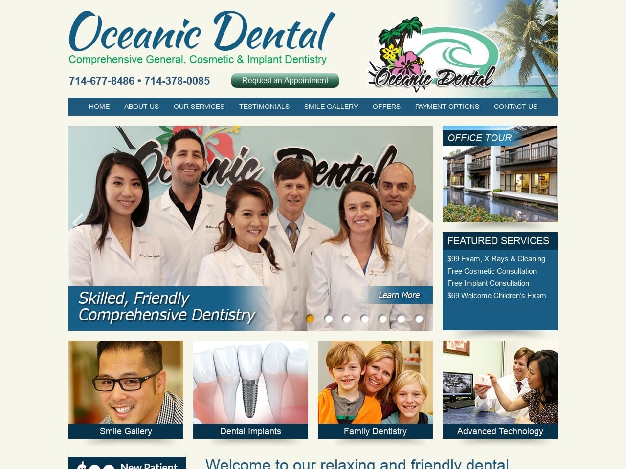 Oceanic Dental Website Screenshot from oceanicdental.com