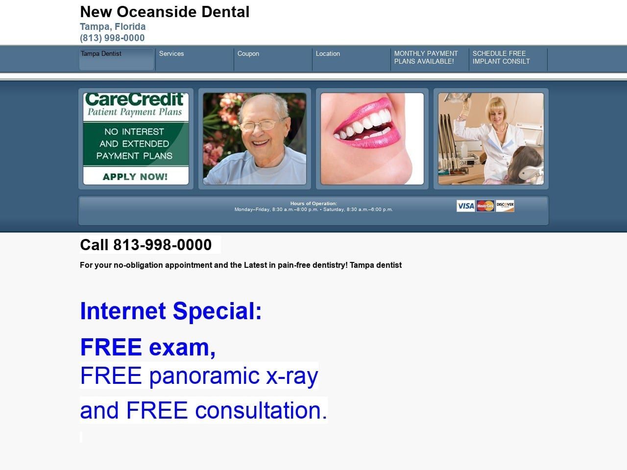 Oceanside Dental Fl Website Screenshot from oceansidedentalfl.com