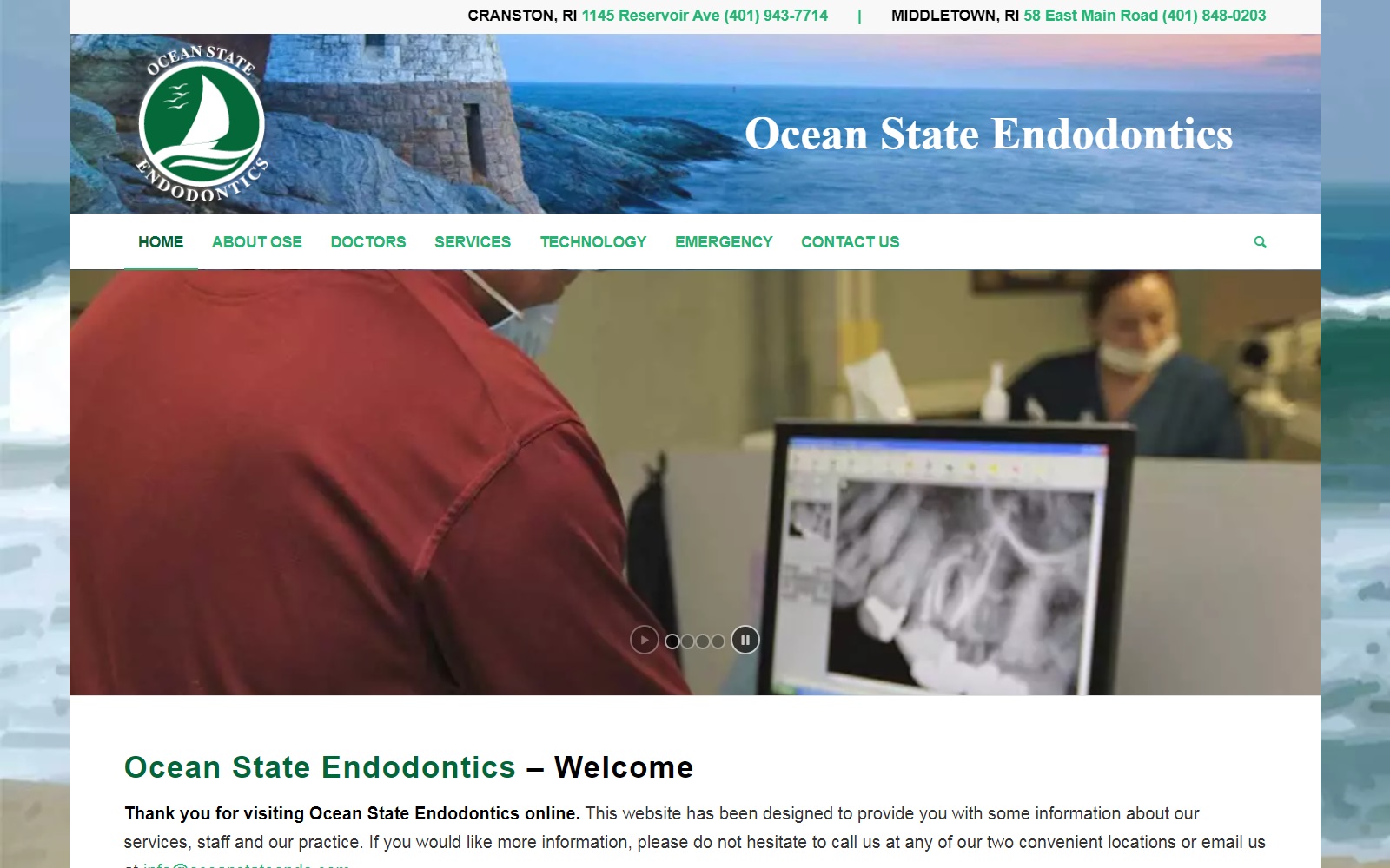 oceanstateendo.com screenshot