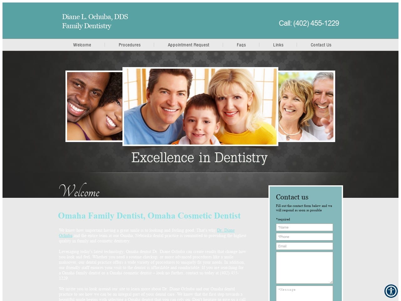 Diane L. Ochuba DDS Website Screenshot from ochubadental.com