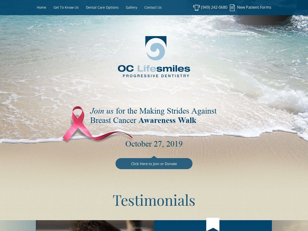 OC Lifesmiles Website Screenshot from oclifesmiles.com