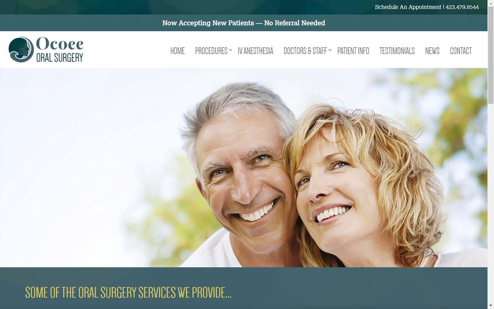 ocoeeoralsurgery.com screenshot