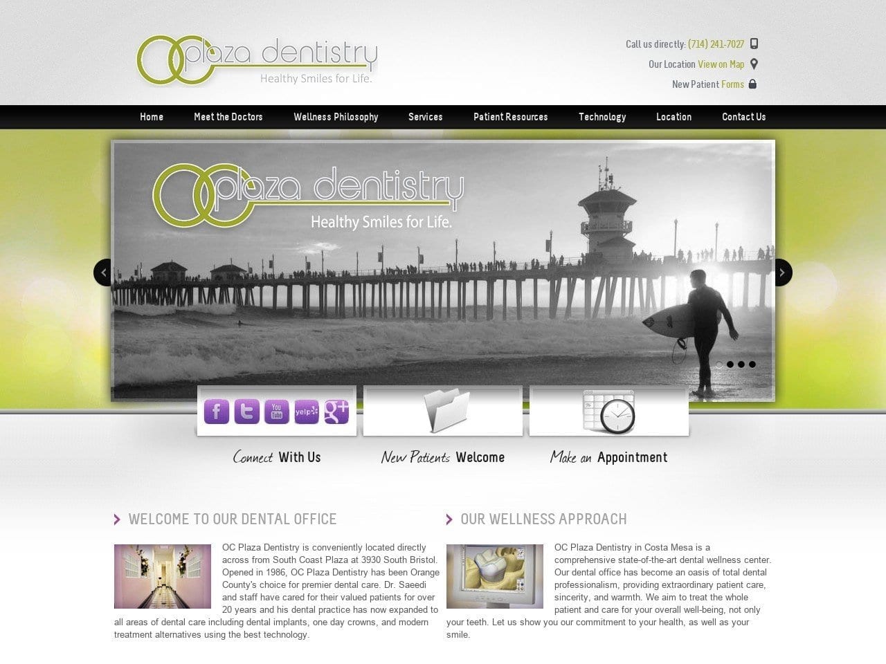 Oc Plaza Dentist Website Screenshot from ocplazadentistry.com