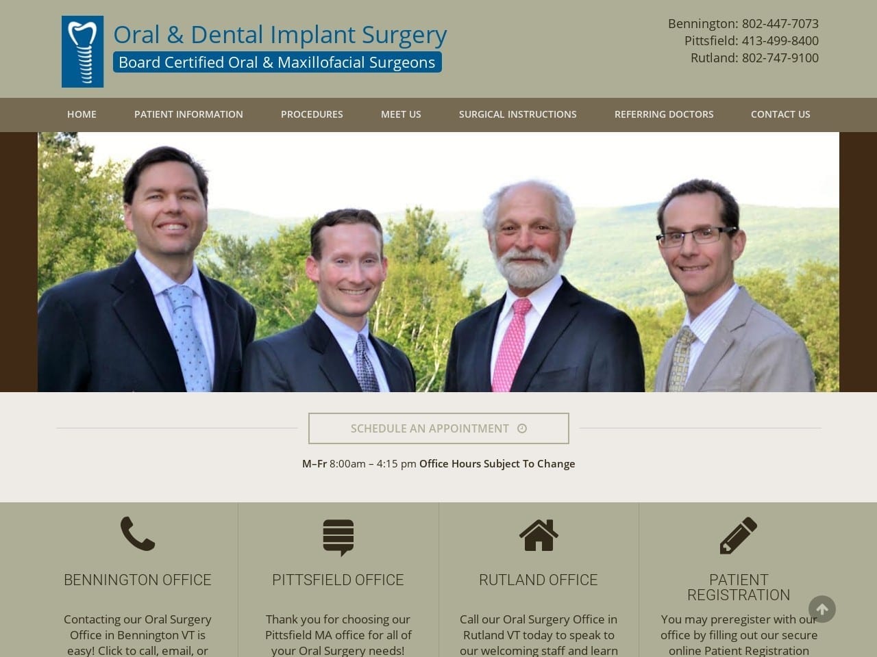 Oral Dentist Website Screenshot from odisurgery.com